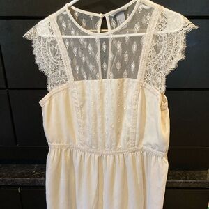 Cream/off-white size 14 lace H&M dress